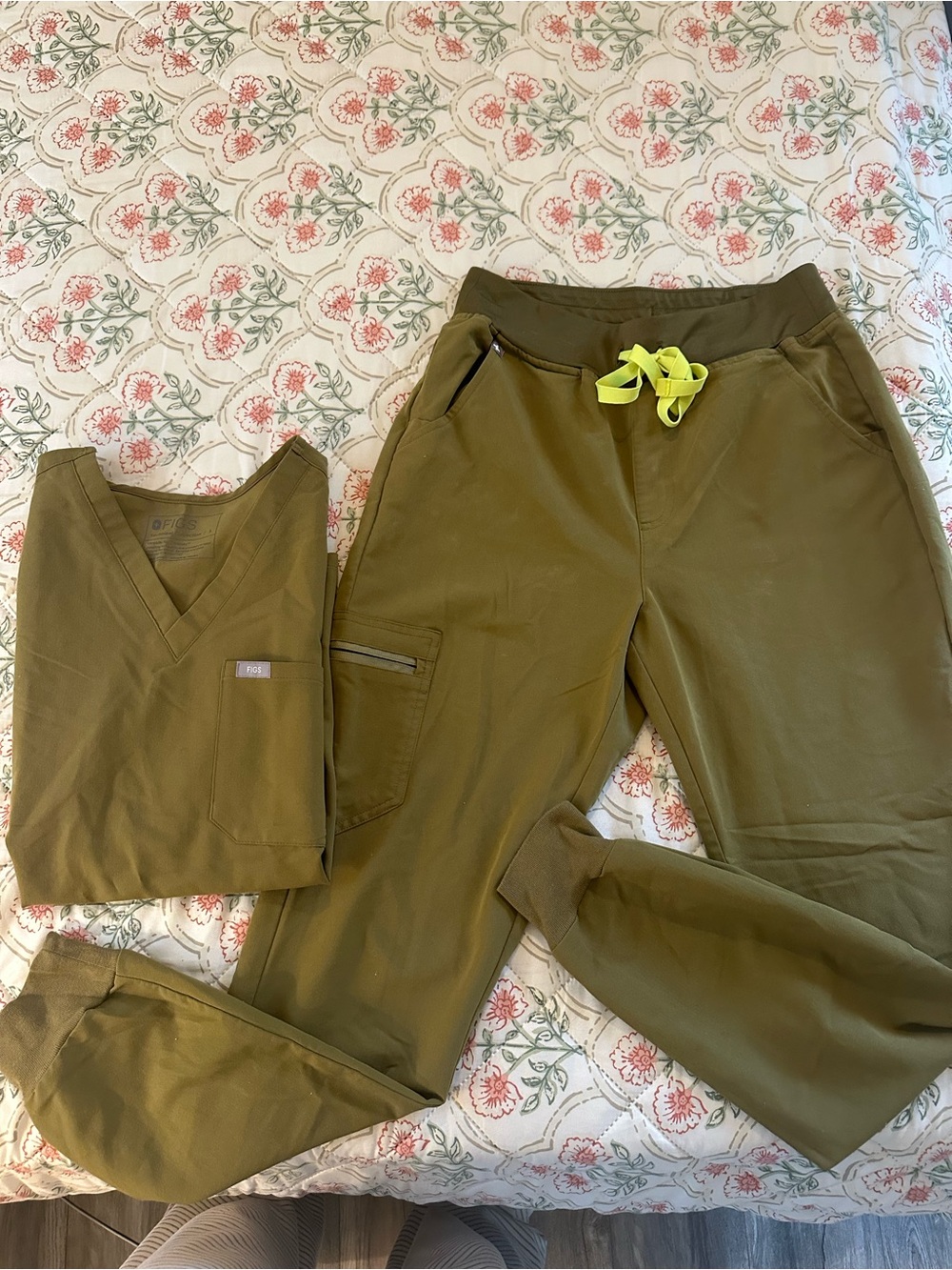 Olive Green Women's Drawstring Jogger Pants